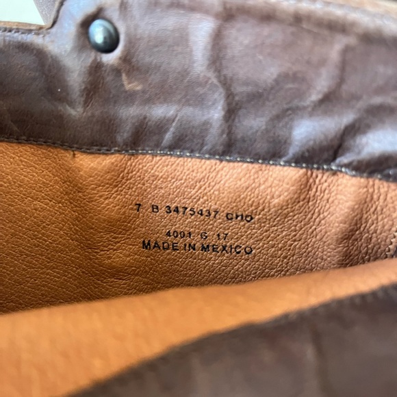 Frye Melissa Brown Leather  black Zip Ridding boots size 7 - Picture 14 of 15